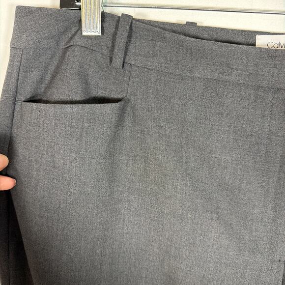 Calvin Klein Modern Fit Gray Career Work Trouser Slacks Dress Pants 16 Grey NWOT - Picture 6 of 8